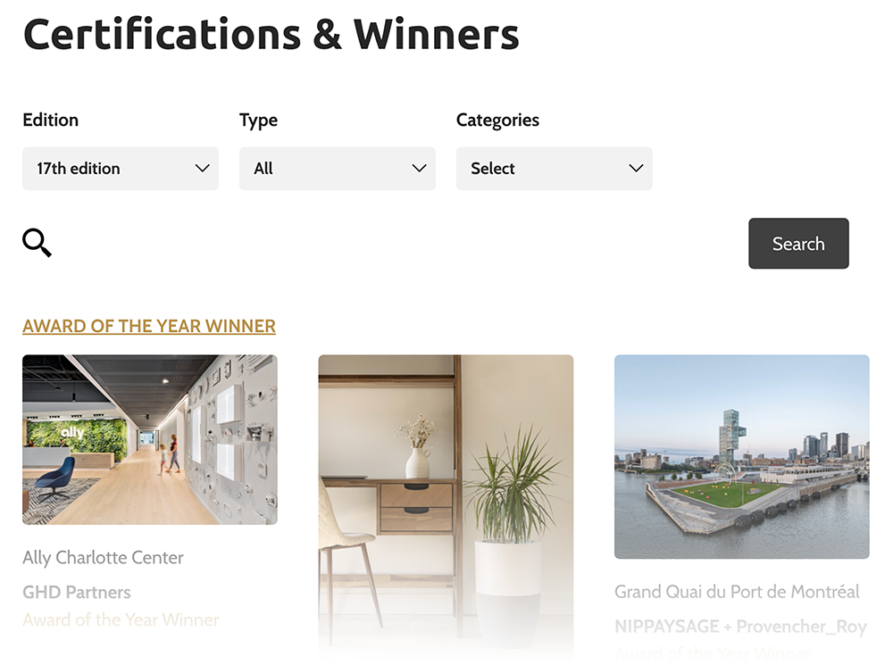Certifications and Winners