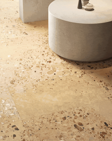 Tiles I Cocci Siciliani in various colors in different rooms