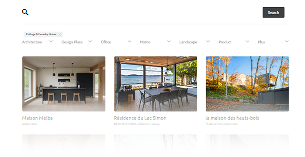 Get inspired : search options
